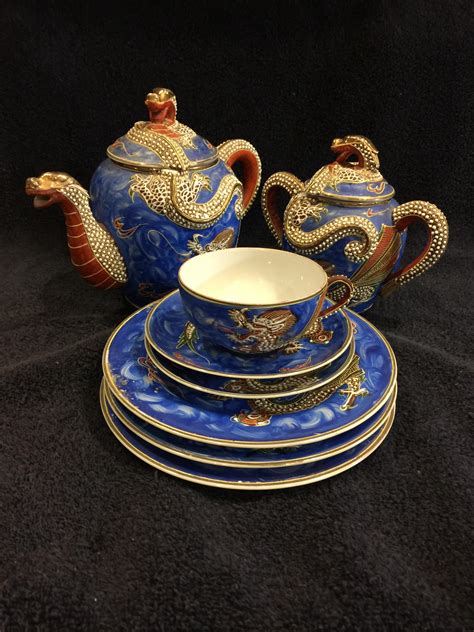 New Listing Vintage Japan <strong>Moriage Dragonware</strong> Lusterware 15 Piece Tea Set Excellent condition. . Moriage dragonware